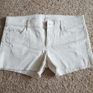 White LOFT 4 Inch Shorts